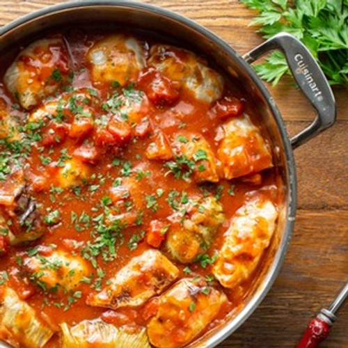 Tomato Braised Beef Cabbage Rolls